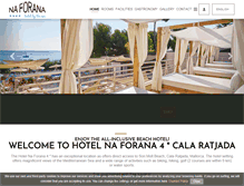 Tablet Screenshot of hotelnaforana.com